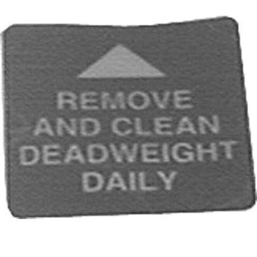 16912 Henny Penny DECAL,REMOVE/CLEAN DEAD WEIGHT DAILY