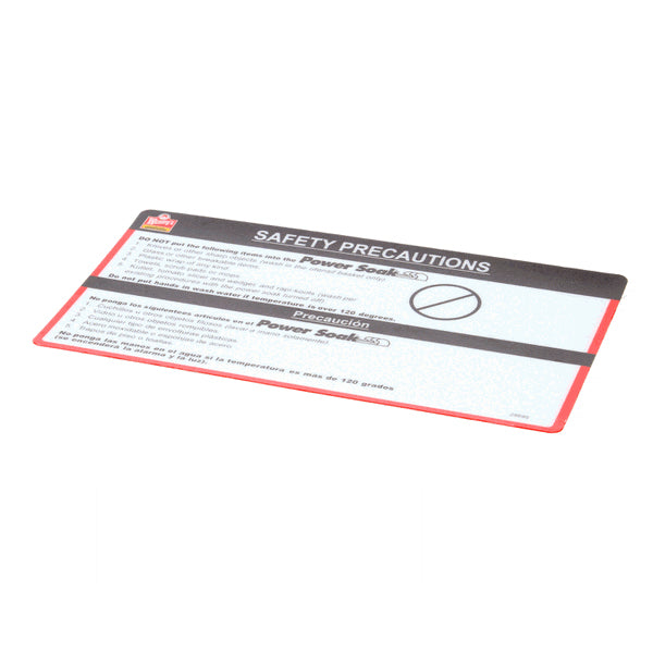 DECAL "SAFETY"  For Power Soak Systems - Part# 29595