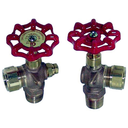 WATER GAUGE VALVE SET 1/2" X 5/8" OD GLASS TUB For CROWN STEAM - Part# 5395-1
