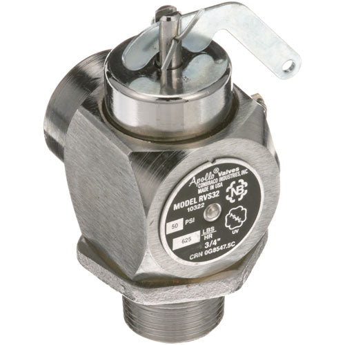 VALVE, STEAM SAFETY - 3/4", 50 PSI For CROWN STEAM - Part# 3529-2